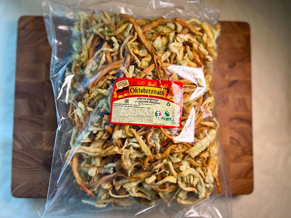 Нитка ЖАРЕНАЯ "Васаби" Oktobersnack 1 кг (сырный продукт) в Нефтеюганске