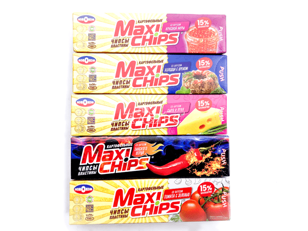 Чипсы "Maxi chips" ассорти 100 гр. в Нефтеюганске
